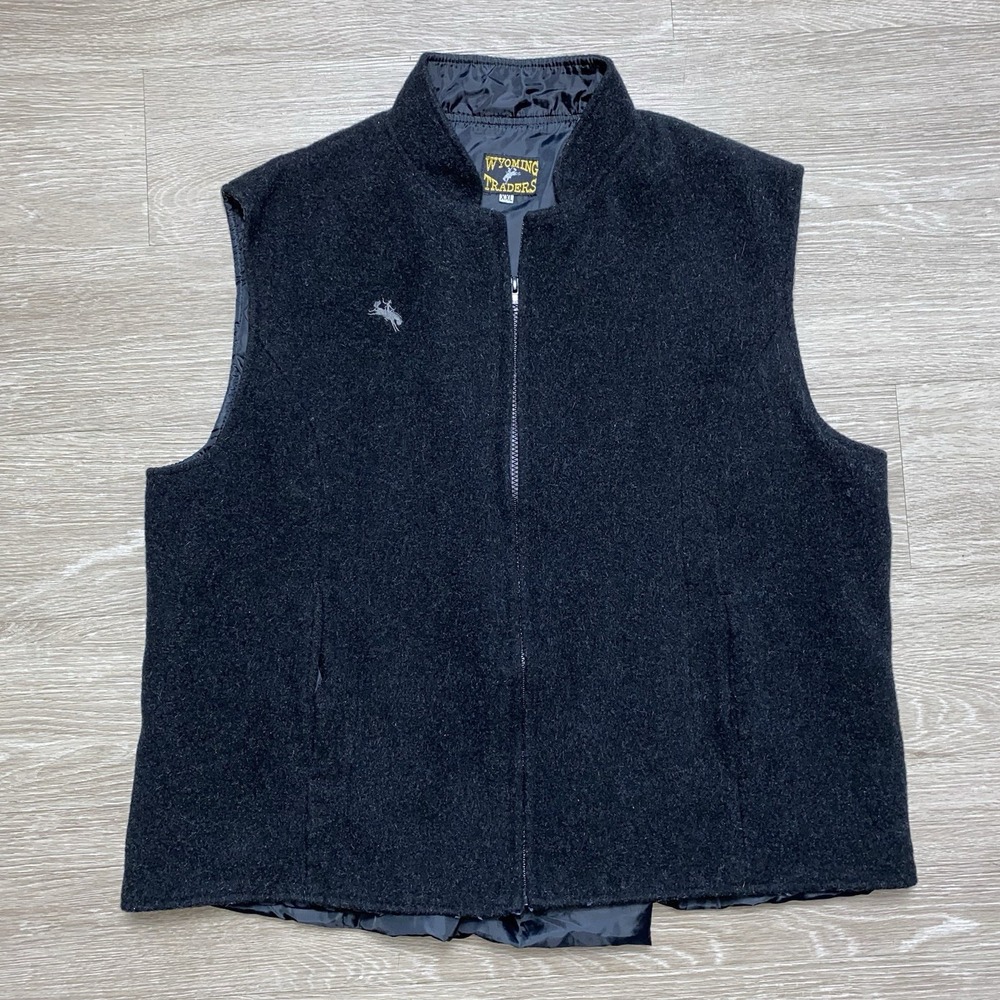 Wyoming Traders 100% Wool Vest Men's XXL Gray Western Outdoors Warm Outerwear